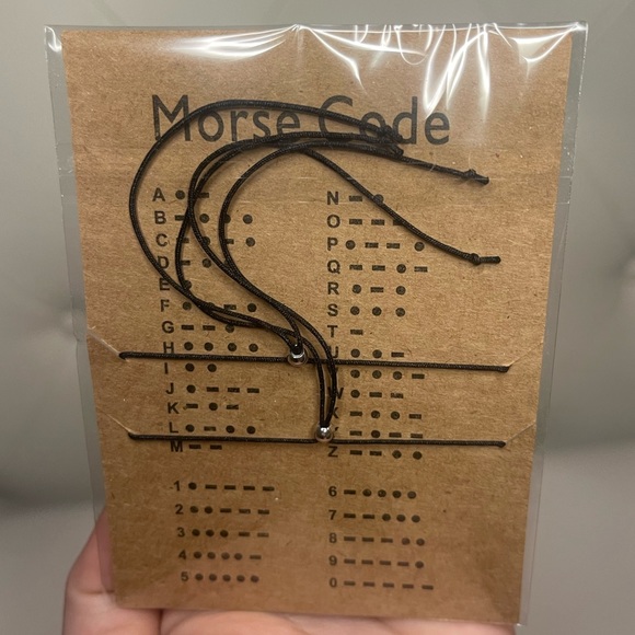 Handmade Sterling Silver Adjustable Morse Code Brother And Sister Bracelets - Picture 3 of 4